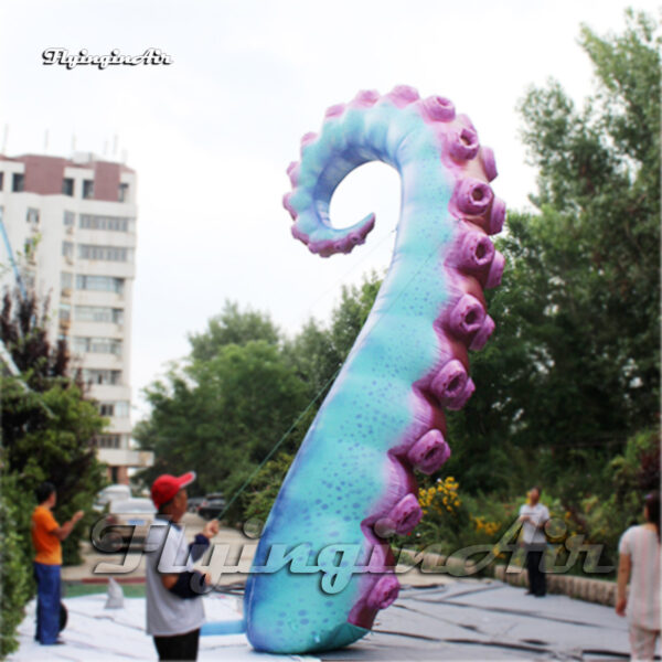 Simulated Inflatable Squid Tentacle Model Large Leg Balloon Blow Up Octopus Arm With Suckers For Building Roof Decoration