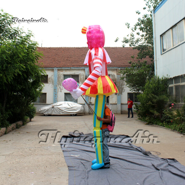 side of wallking inflatable candy girl puppet