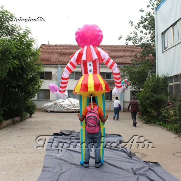 back of wallking inflatable candy girl puppet