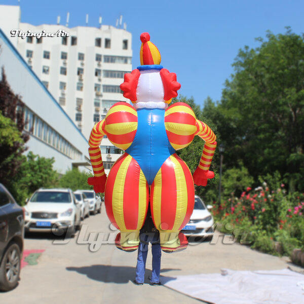 back of inflatable joker puppet