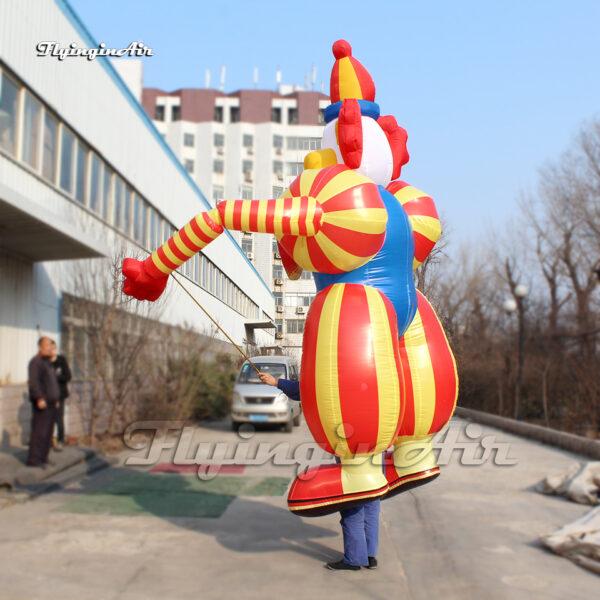 side of inflatable joker puppet