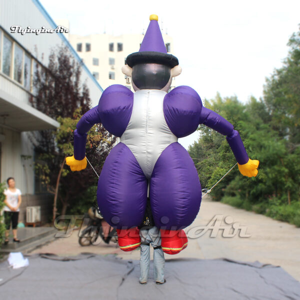 back of inflatable clown puppet