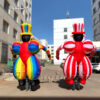back of colorful inflatable puppet