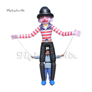 controllable parade performance walking inflatable clown puppet