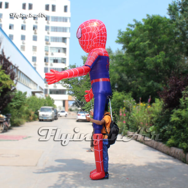 side of inflatable spider-man puppet