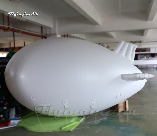 Outdoor Advertising Inflatable Helium Blimp White Floating Balloon Airship Model With Printing Logo For Event - Image 2