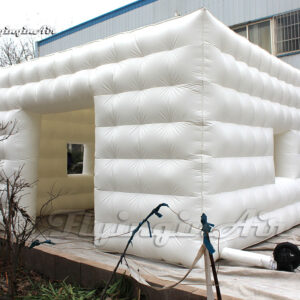 6m white pvc tarpaulin inflatable cube tent