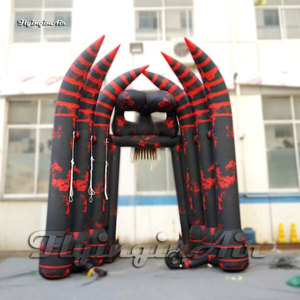 back of inflatable devil skull door