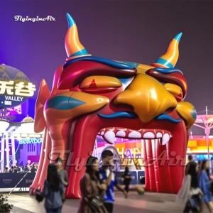 Amusement Park Halloween Entrance giant inflatable demon monster tunnel satan devil arch