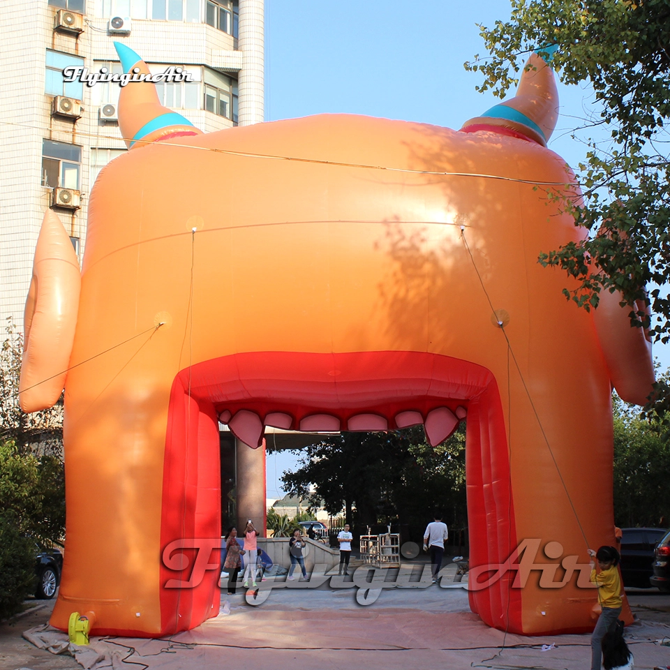 Giant Inflatable Devil Monster Tunnel Satan Demon Mouth Minotaur Head Entrance Gate
