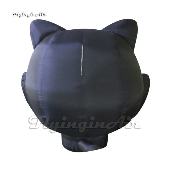 back of inflatable smiling cat head