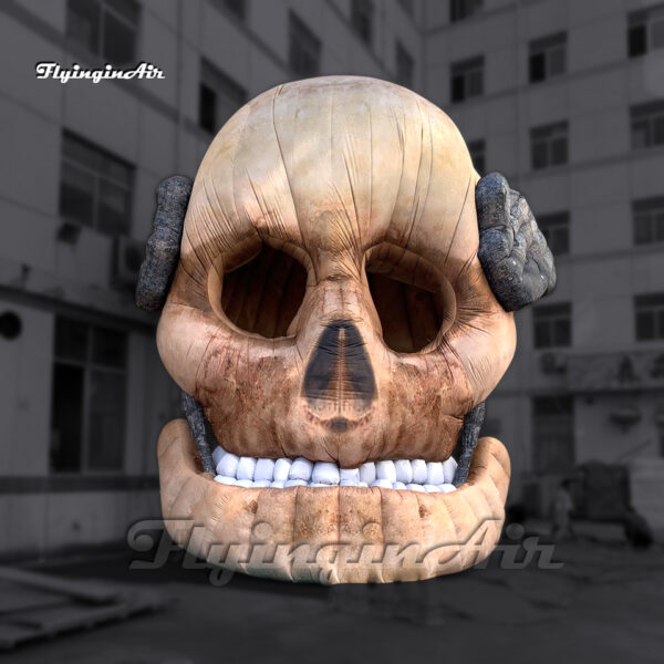 giant inflatable skull in Chinese factory