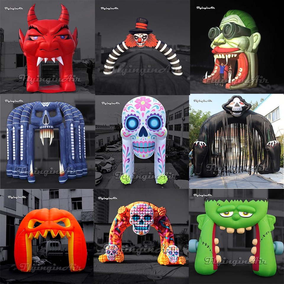 scary inflatable arch and tunnel for halloween or the day of the dead