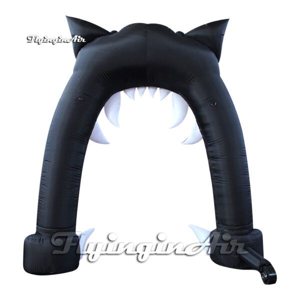 back of inflatable black cat arch