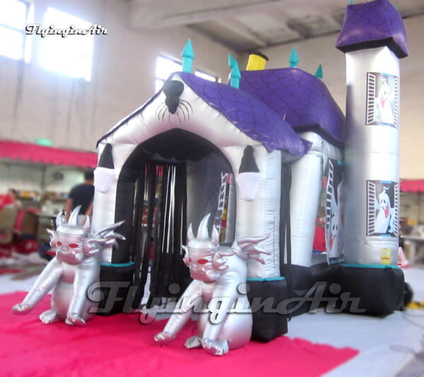 inflatable ghost castle with demon