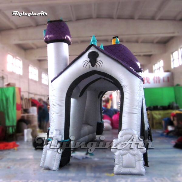 back of inflatable ghost castle