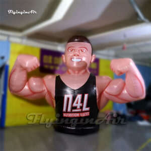 inflatable half body muscular man