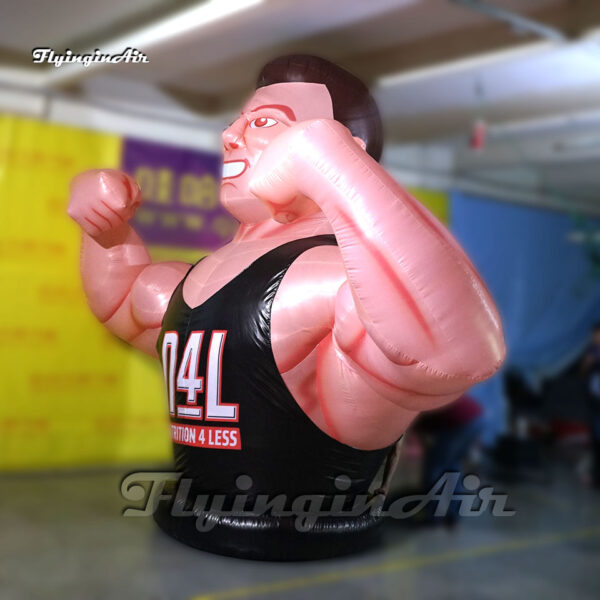 strong advertising inflatable muscular man holding arms