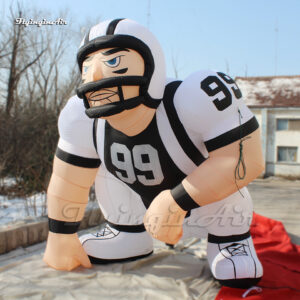 black inflatable american football player