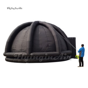 black inflatable planetarium