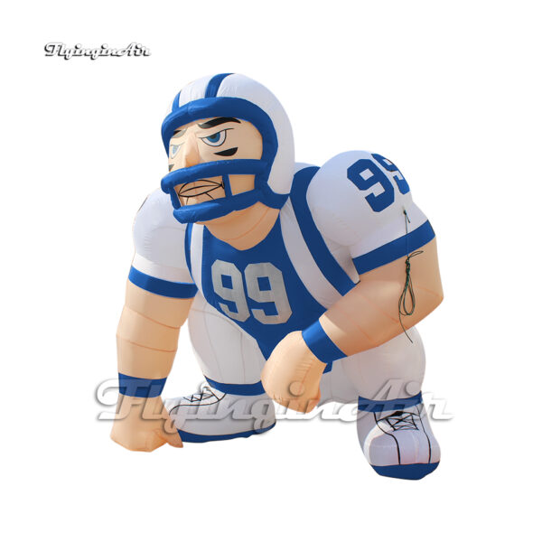 blue inflatable american football player