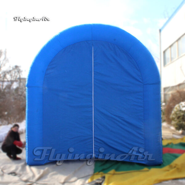 blue inflatable sport tunnel