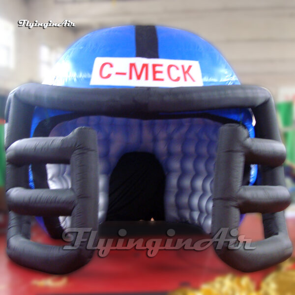 blue inflatable helmet tunnel