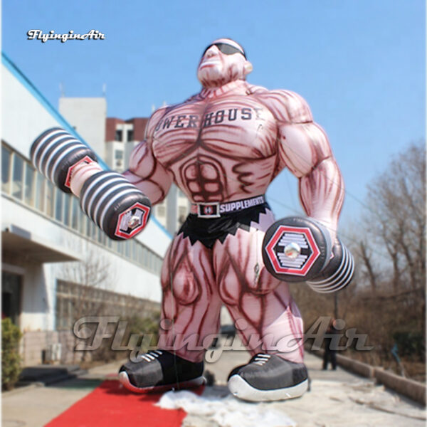 inflatable fitness coach muscular man model