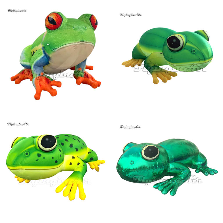 Artistic Green Inflatable Frog Sculpture Balloon Cartoon Animal Mascot