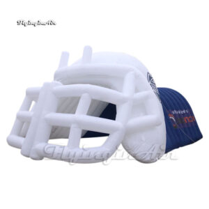 inflatable football tunnel with white helmet