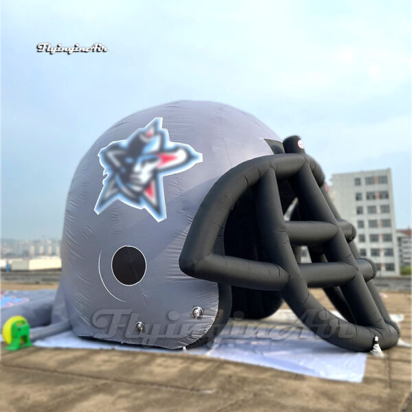 grey inflatable helmet