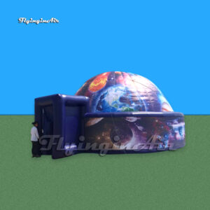 portable inflatable planetarium with planets printed outside