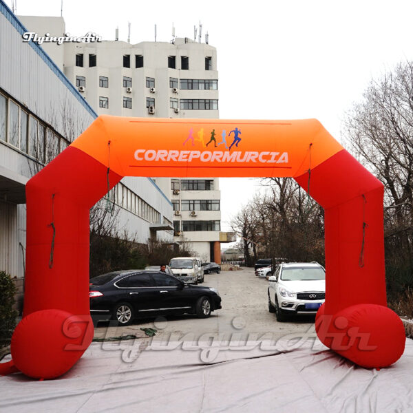 racing inflatable arch logo printed with feet