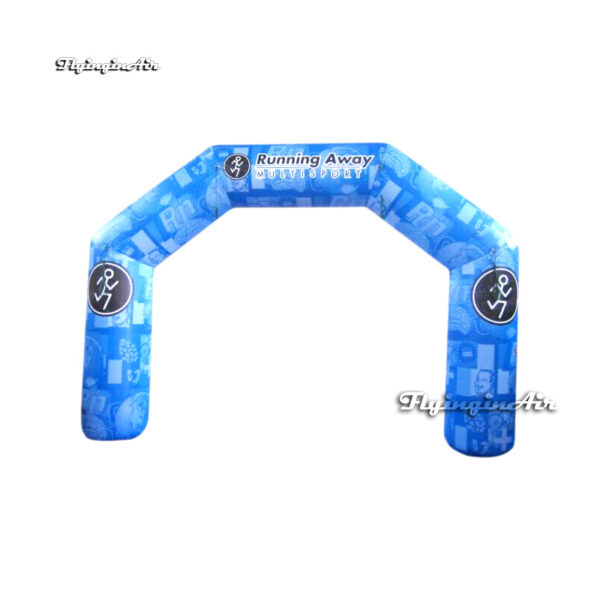 full printing blue advertising inflatable arch