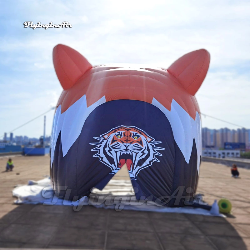 American Football team entrance inflatable tiger head tunnel