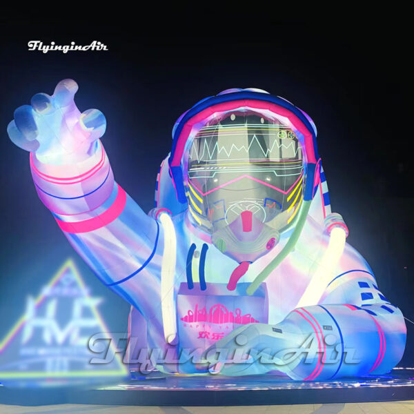 led inflatable astronaut on stage