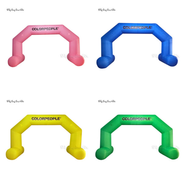 multicolor inflatable arches with feet