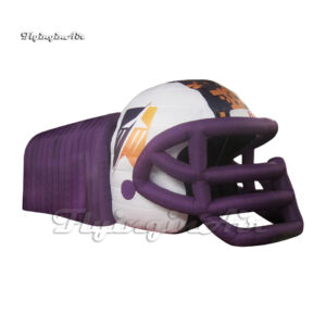 large purple inflatable football helmet tunnel
