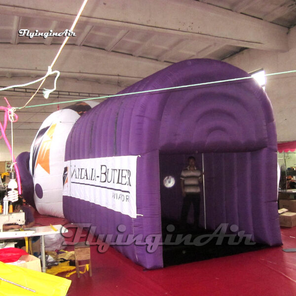 advertising purple inflatable helmet tunnel