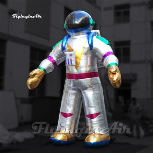 shiny standing inflatable astronaut