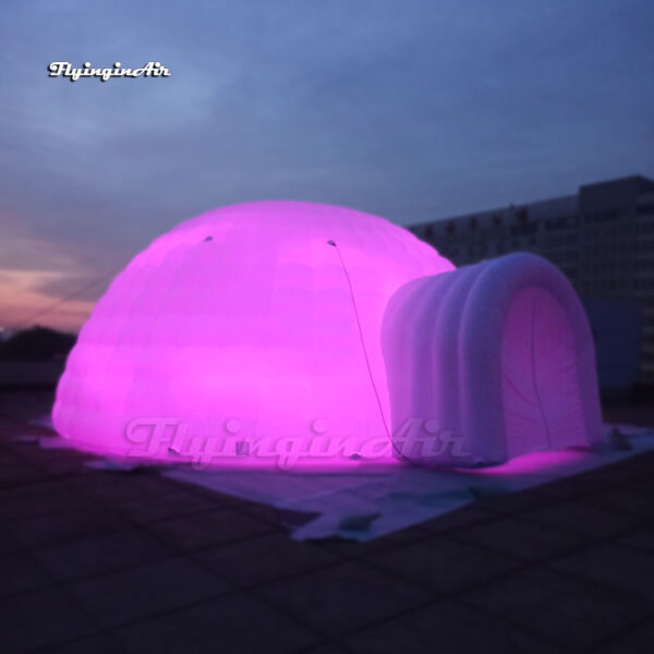 lighting inflatable igloo dome tent