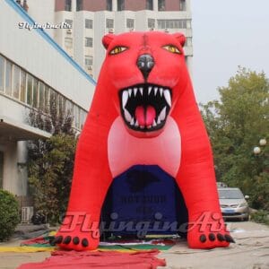 giant inflatable cougar football tunnel player run through entrance mascot