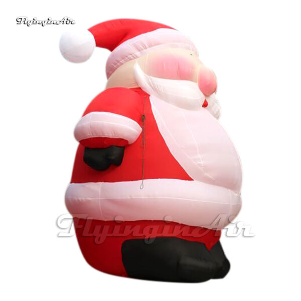 side of fat inflatable santa