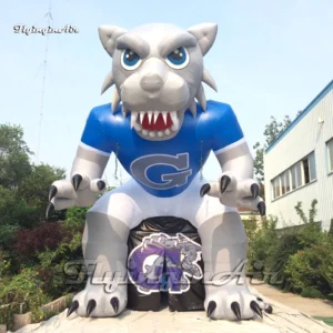 customized sport player entrance giant inflatable wolf tunnel