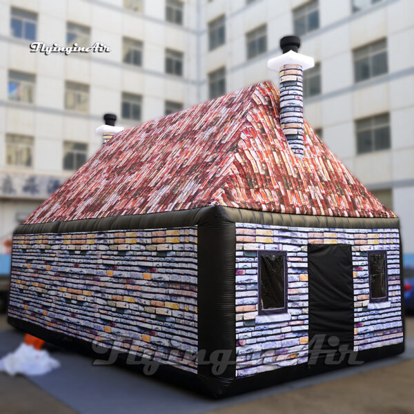 back of inflatable pub tent
