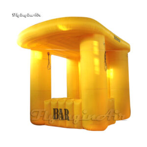 yellow inflatable bar tent