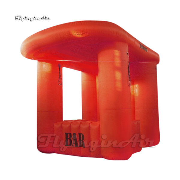 red inflatable bar tent