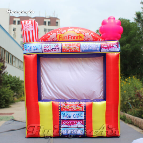 inflatable fast food booth with custom printing