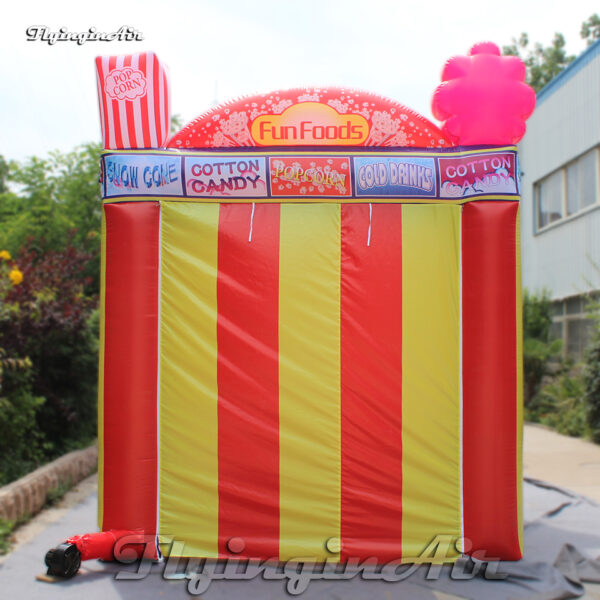 red inflatable fast food kiosk