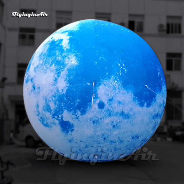 blue inflatable moon balloon for outdoor